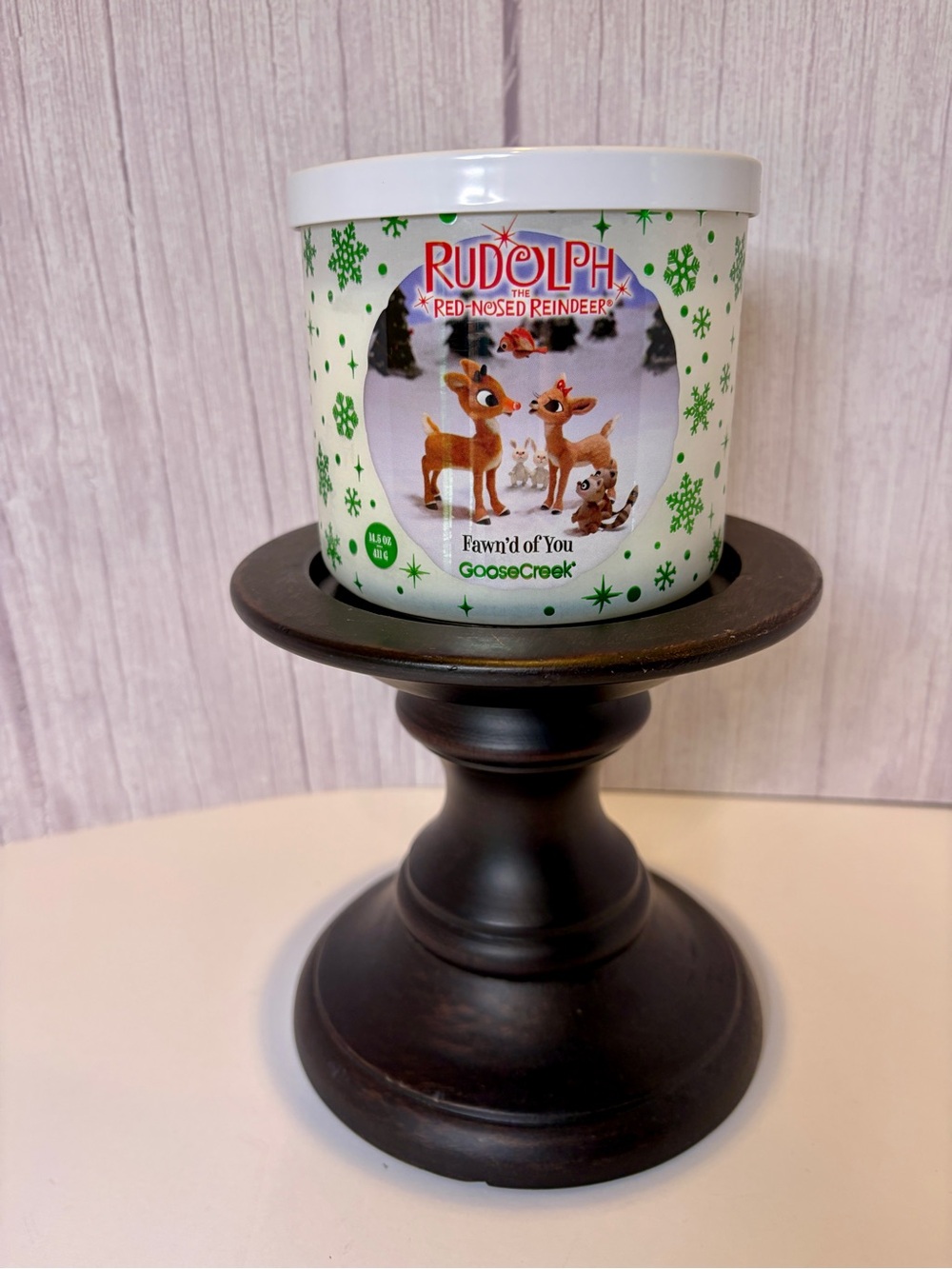 NEW Goose Creek Rudolph Fawn'd of You 3-wick Candle